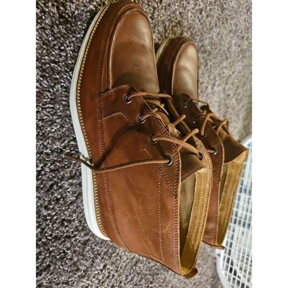Cole Haan Lunargrand Mens Size 11.5 M Brown Leather Moc Toe Chukka Ankle Boots